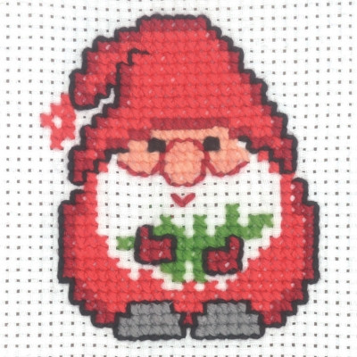 140200 Pixie with Spruce Branch Cross Stitch Kit Permin