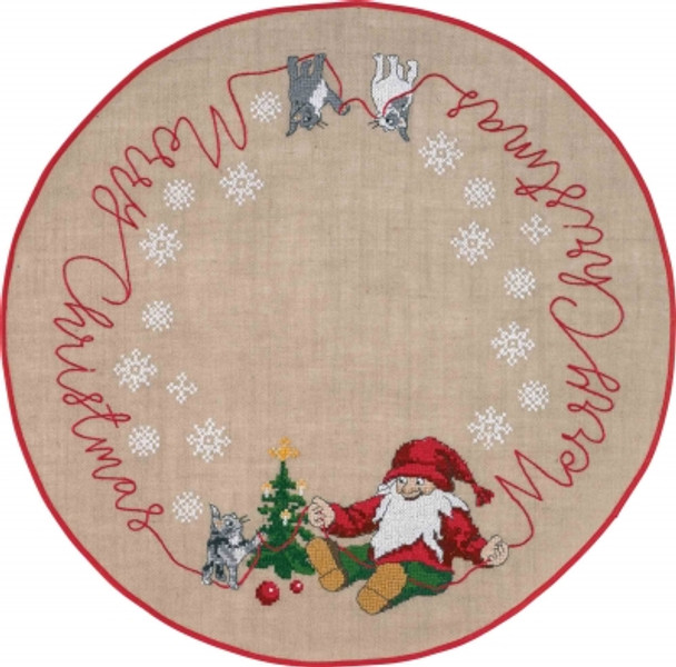 420609 Permin Kit Merry Christmas - Christmas Mat - Embroidery