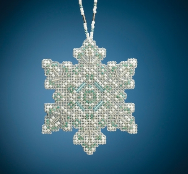 MH212015 Aqua Mist Snowflake (2020) Mill Hill Beaded Ornament Kit