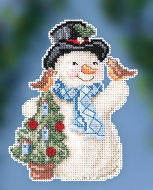 JS202012 Mill Hill Jim Shore Kit Feathered Friends Snowman by Jim Shore (2020)