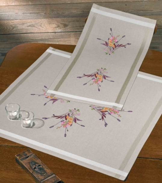 630833 Permin Kit Dragon Flower Table Runner - Embroidery