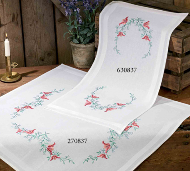 630836 Permin Kit La Belle Epoque - Table Runner  Only- Embroidery (upper)