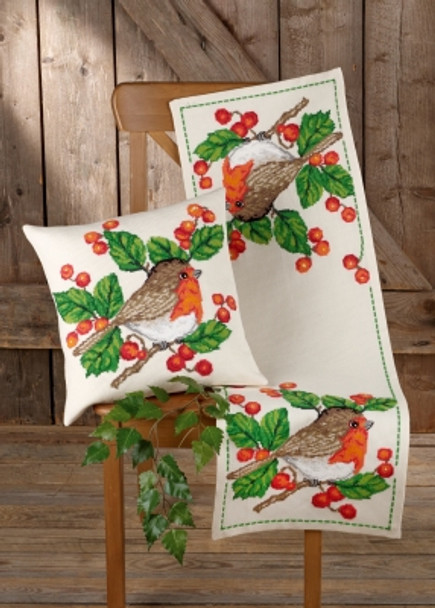 836420 Permin Kit Robins Pillow (left)