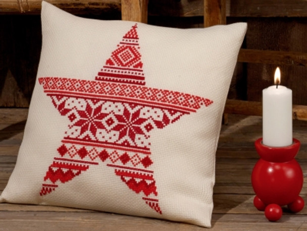 837642 Permin Kit Christmas Pattern - Cushion