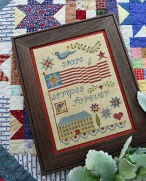 Stars And Strips Forever 89w x 125h Annie Beez Folk Art 21-1586  YT