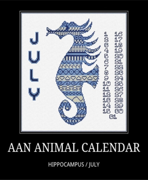 AAN497 July - Seahorse - AAN Calendar Alessandra Adelaide Needleworks