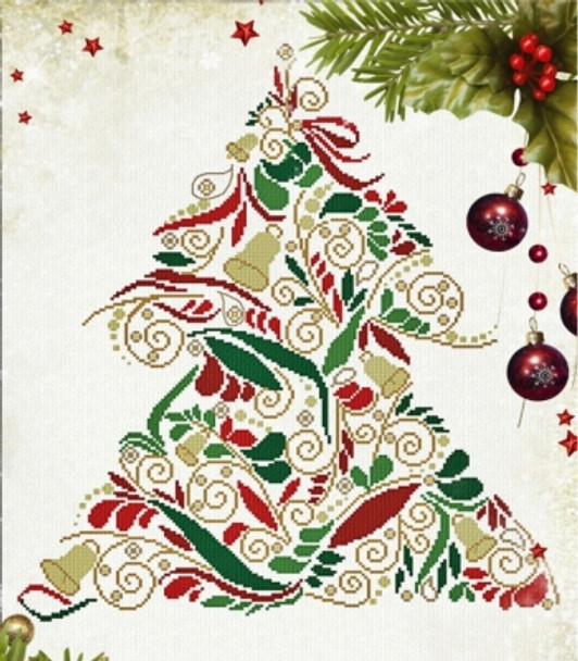 AAN441 Christmas Tree 102 Alessandra Adelaide Needleworks