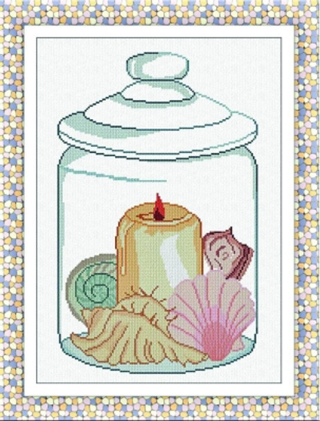 AAN504 Mare Sottovetro (Sea Under Glass) Adelaide Needleworks