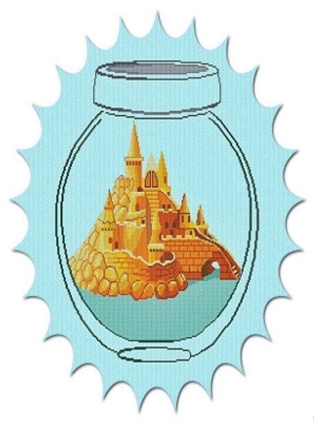 AAN566 Castle in a Jar Alessandra Adelaide Needleworks