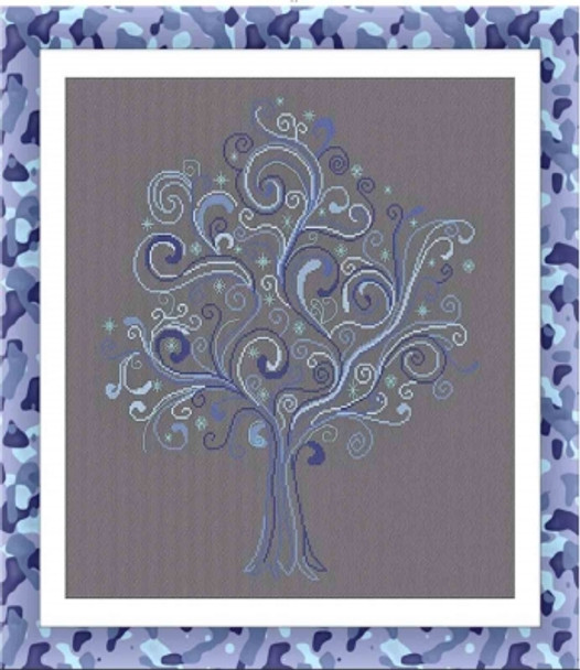 AAN593 Albero Del Gelo (Frozen Tree) 189w x 219h  Alessandra Adelaide Needleworks