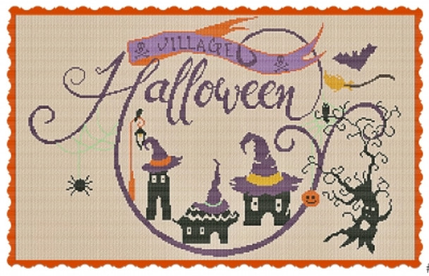 AAN636 Halloween Village 256 x 162   Alessandra Adelaide Needleworks