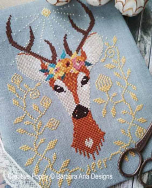 Spring Deer by Barbara Ana Patterns 21-1076