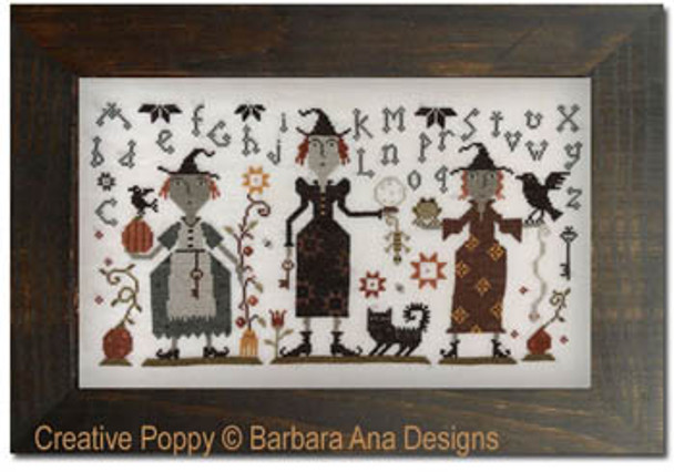 Three Witches 198 x 104 by Barbara Ana Barbara Ana Patterns YT 19-2183