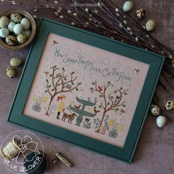 Gentle Rain 205w x 162h by Blue Flower, The 21-1217 WiBF119