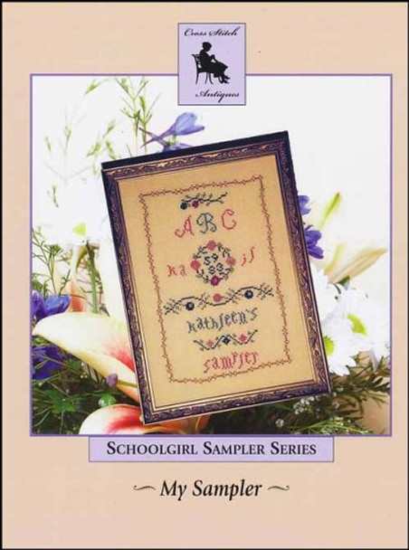 YT My Sampler 77W x 117H Cross Stitch Antiques