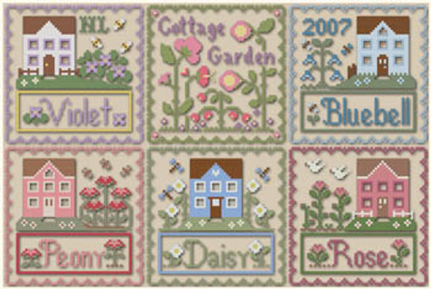 Cottage Garden Chart Pack 187W x 124H by Country Cottage Needleworks 21-1676 YT