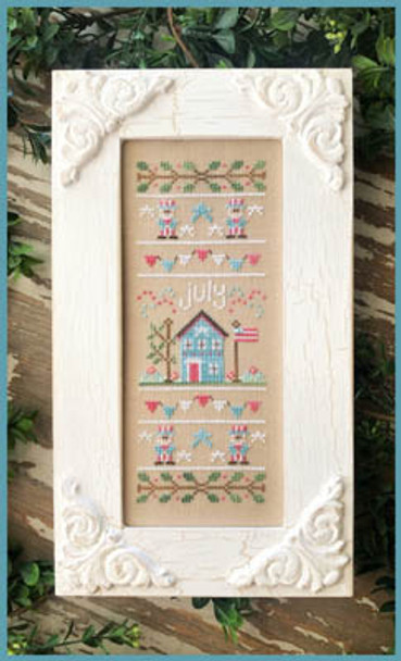 Sampler Of The Month - July 45w x 125h by Country Cottage Needleworks 21-1705