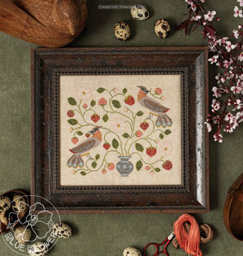 Strawberry Bird 134w x 116h by Blue Flower, The 21-1930 WiBF125 YT