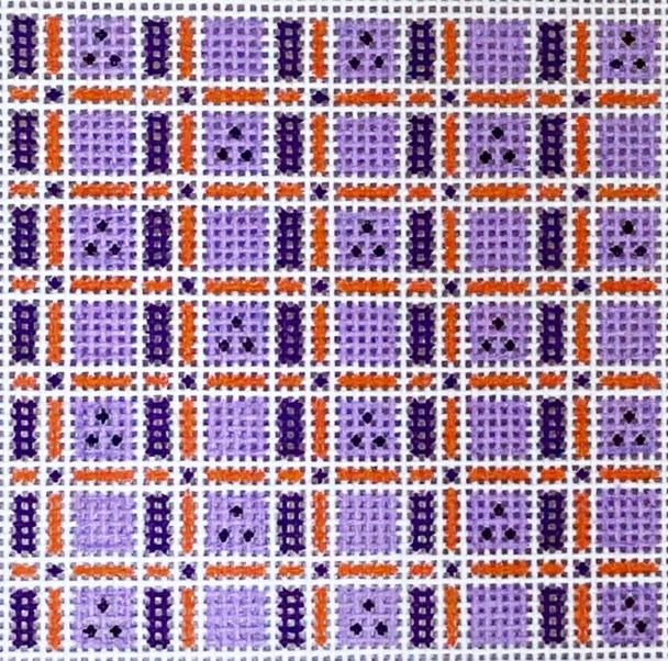 BP-94 Purple and Orange Plaid Insert 3x3 18 Mesh BP Designs