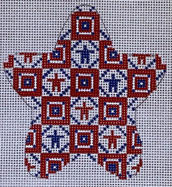 CH-428 Stars and Squares Star 3 3⁄4 x 4  18 Mesh CH Designs