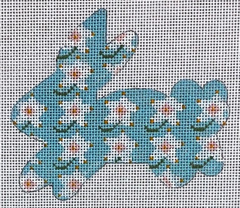 CH-341 Flower Bunny 4 1⁄4 x 3 1⁄4 18 Mesh CH Designs