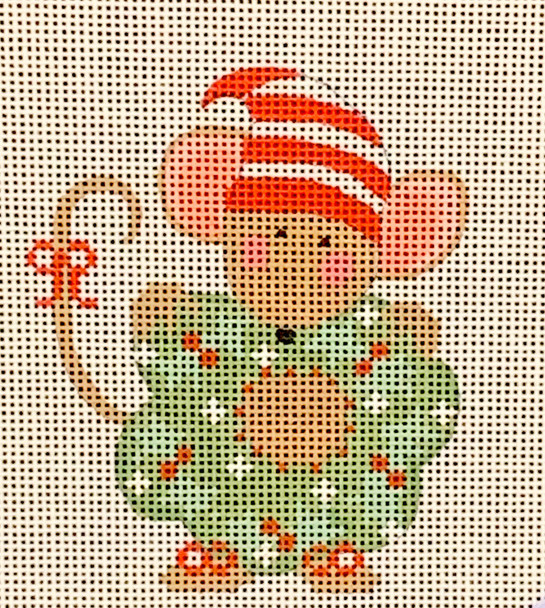 CH-432 Wreath Mouse 3x33⁄4 18 Mesh CH Designs With Stitch Guide