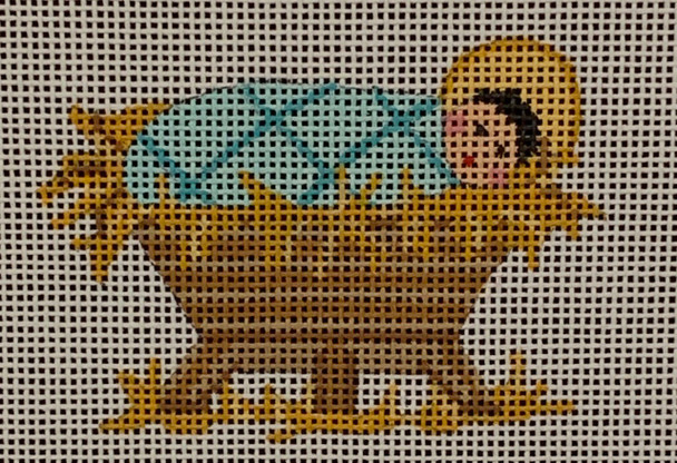 CH-436 Nativity Baby Jesus 3x2 18 Mesh With Stitch Guide CH Designs