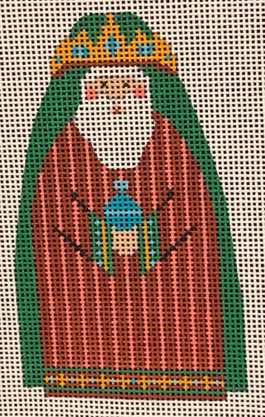 CH-440 Nativity Wise Man Burgundy 21⁄2 x 41⁄2 18 Mesh With Stitch Guide CH Designs