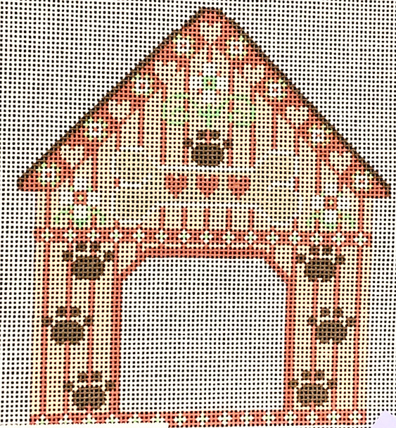 CH-586 Pink Dog House Frame 41⁄2x5 18 Mesh CH Designs