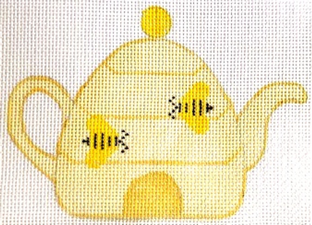 HB-303 Teapot - Bee Hive 41⁄2x31⁄2 18 Mesh Stitch Guide Included Mesh Hummingbird Designs