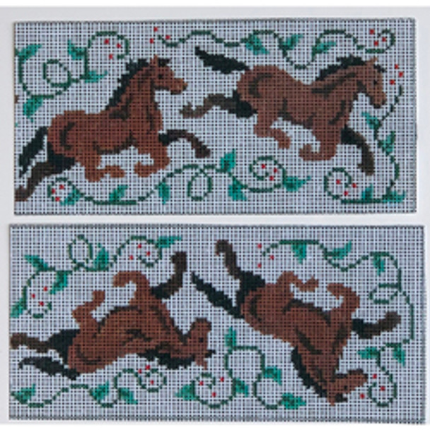 2897 EGC	eye glass case, horses, 2 pc 3.5 x 7	13 Mesh Patti Mann 