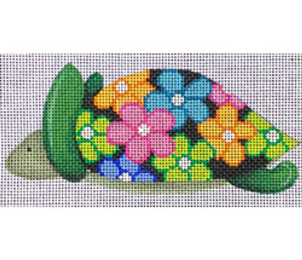 87210 MIN turtle with mod floral 4.5 x 4.5 18 Mesh Patti Mann
