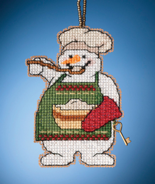 MH162135 Cooking Snowman Mill Hill Charmed Ornament Kit