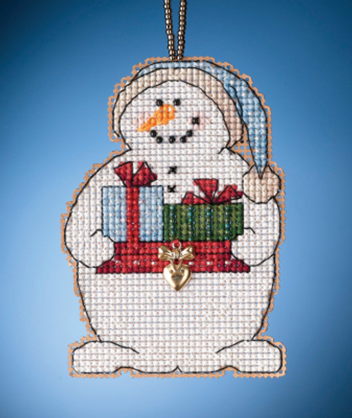 MH162136 Giving Snowman Mill Hill Charmed Ornament Kit