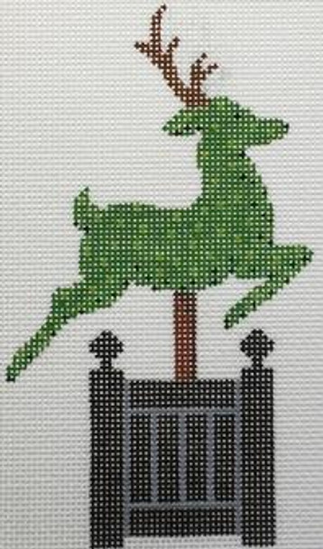 RD 070-17 Reindeer 4.5" x 2.25" 18 Mesh Rachel Donley Needlepoint Designs