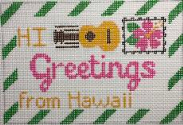 RD 311 Hawaii Mini Letter 18M 3.5"x5.5" Rachel Donley Needlepoint Designs