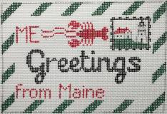 RD 314 Maine Mini Letter 18M 3.5"x5.5" Rachel Donley Needlepoint Designs