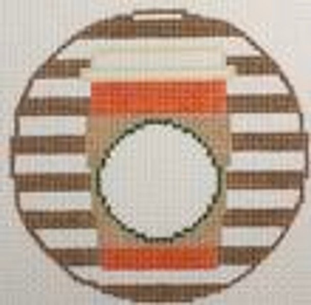 RD 289 Pumpkin Cup Round Rachel Donley Needlepoint Designs