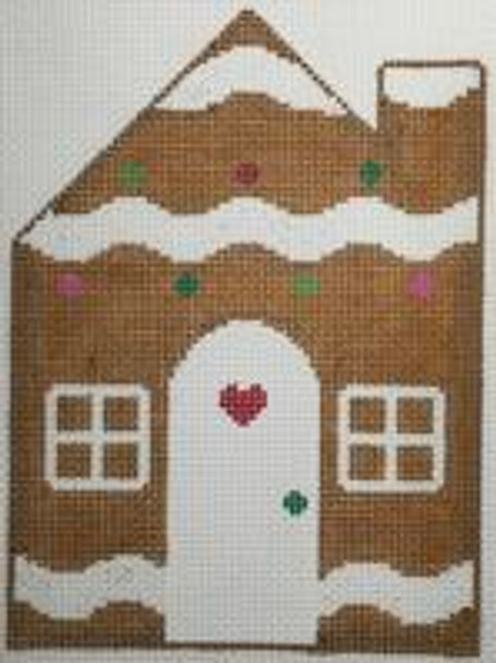 RD 200-5 Mini Gingerbread House  18M 6.5"x4.5" Rachel Donley Needlepoint Designs