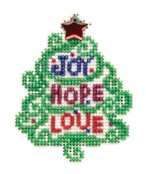 MH182133 Joy, Hope, Love Seasonal Ornament Mill Hill
