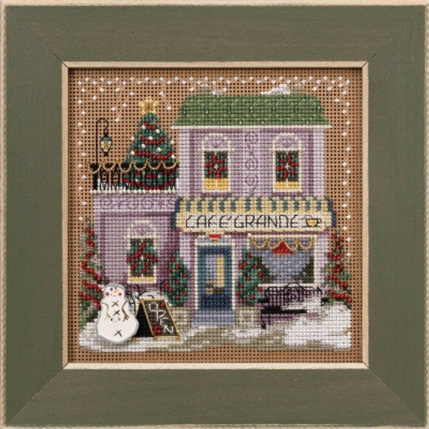MH142136 Café Grande( 2021) Christmas Village Mill Hill Buttons and Bead Kit