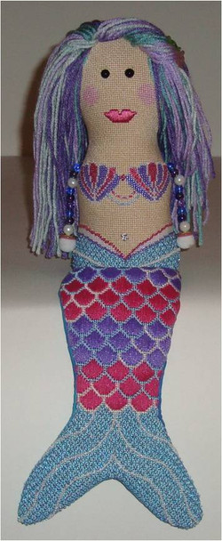 3D Shelly Mermaid  7.25" x 4.75"  18 Mesh Sew Much Fun