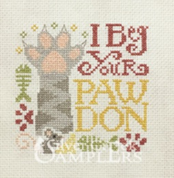 Beg Your Pawdon 60 x 60 Uses DMC Silver Creek Samplers YT