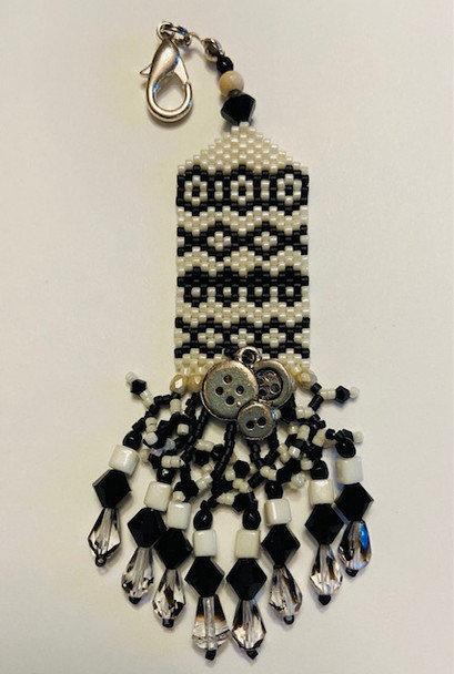 Buttons and Black Lace fob Kit Fern Ridge Collections