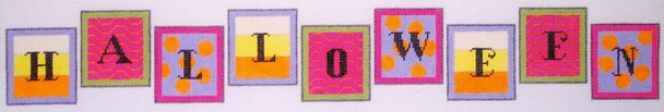 HW124-13 HalloweenVille Banner - 13 count 4 x 27 EyeCandy Needleart