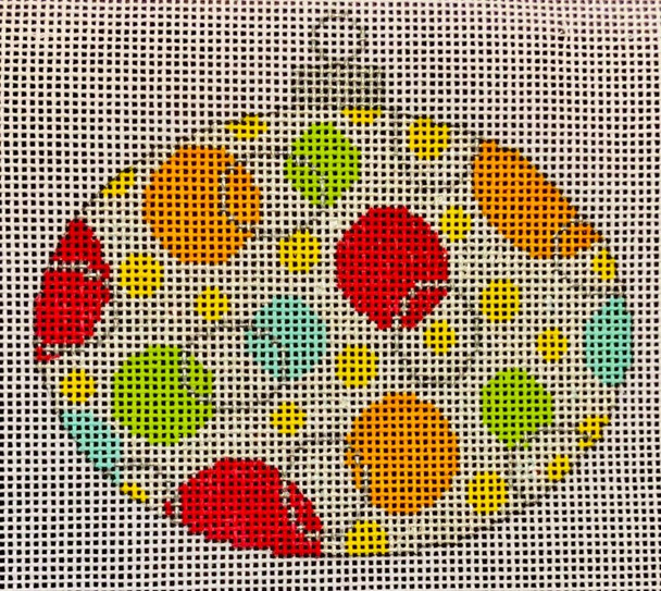 CH115B COC "Toybox" Oval Orn. 3 x4 18 Mesh EyeCandy Needleart