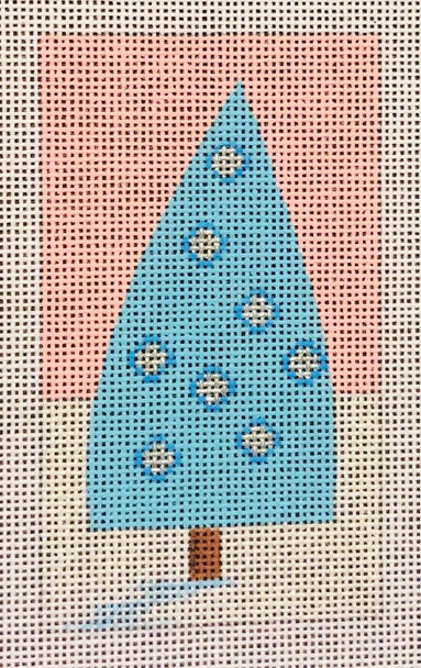 CH301B Christmas Tree Mini - Blue 2.5 x 4.25 18 Mesh EyeCandy Needleart