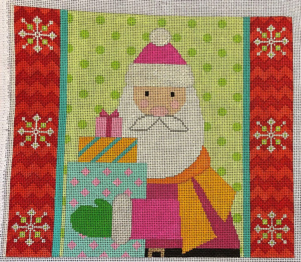 CH500 Santa with Packages 8x9 18 Mesh EyeCandy Needleart