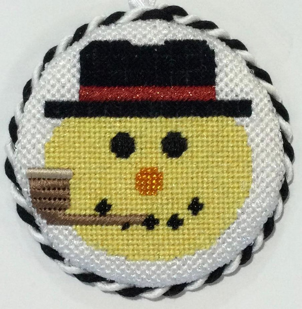 EMOJI CHRISTMAS Snowman 3.25” x 3.25” 18 Mesh Sew Much Fun
