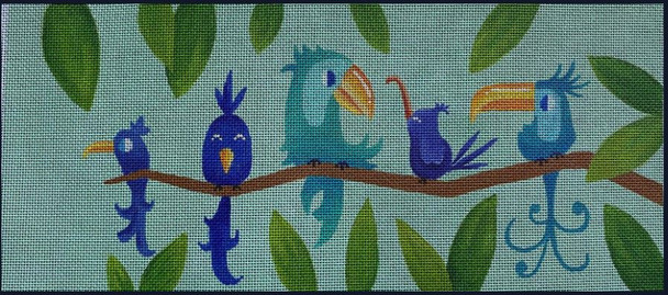 ME129 Birds on a Branch 8 x 18  13 Mesh Madeleine Elizabeth 